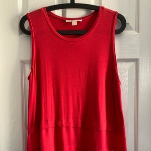 Michael Koran’s Red Shirt with sheer layers - L